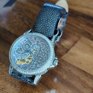 Luxury Black and Silver Watch